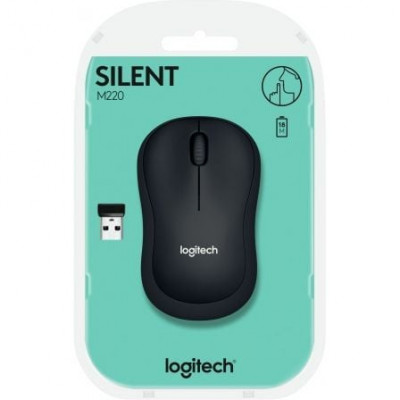 Ratón Inalámbrico Logitech Silent M220/ Hasta 1000 DPI/ Gris Marengo