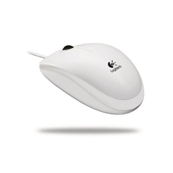 Ratón Logitech B100/ Hasta 800 DPI/ Blanco