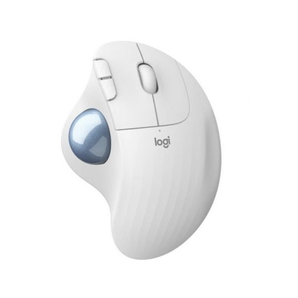 Ratón Trackball Inalámbrico por Bluetooth Logitech ERGO M575/ Hasta 2000 DPI/ Blanco Crudo