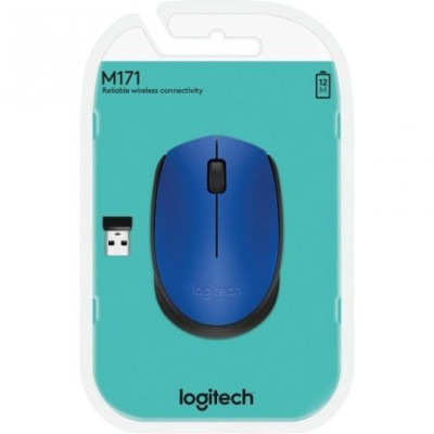 Ratón Inalámbrico Logitech M171/ Hasta 1000 DPI/ Azul