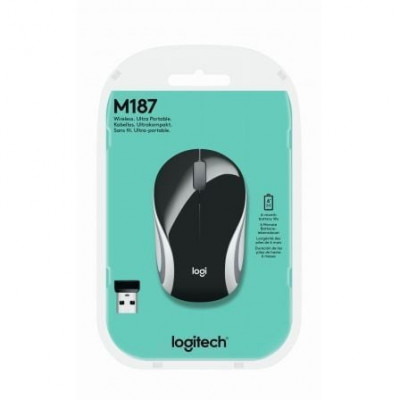 Ratón Mini Inalámbrico Logitech M187/ Hasta 1000 DPI