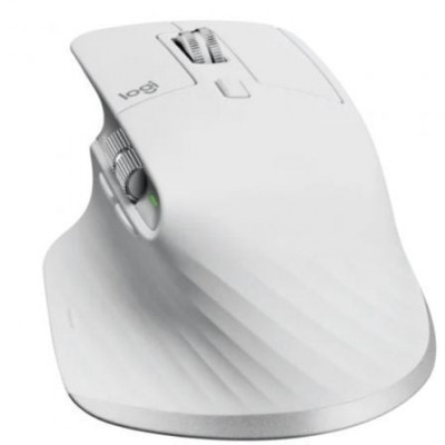 Ratón Ergonómico Inalámbrico por Bluetooth Logitech MX Master 3S/ Batería recargable/ Hasta 8000 DPI/ Gris Pálido