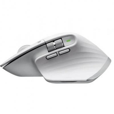 Ratón Ergonómico Inalámbrico por Bluetooth Logitech MX Master 3S/ Batería recargable/ Hasta 8000 DPI/ Gris Pálido