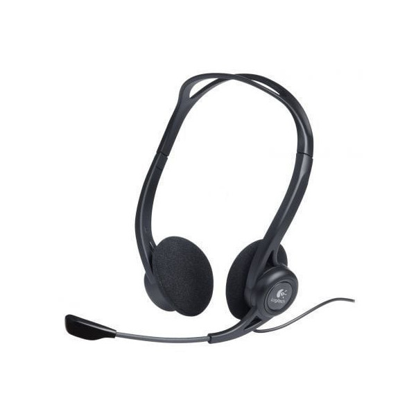 Auriculares Logitech Headset PC 960/ con Micrófono/ USB/ Negros