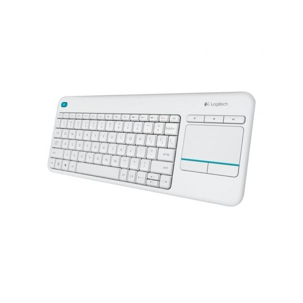 Teclado para Smart TV Logitech Wireless Touch K400 Plus/ Blanco