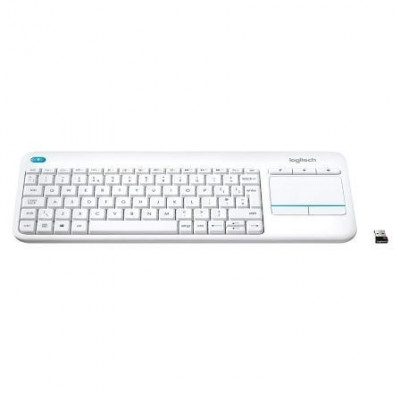 Teclado para Smart TV Logitech Wireless Touch K400 Plus/ Blanco