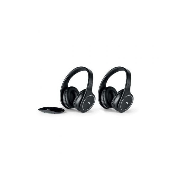 Auriculares Inalámbricos Meliconi HP Easy Digital/ Jack 3.5/ Toslink/ Negros/ Pack 2Uds