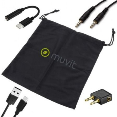 Auriculares Inalámbricos Muvit MCHPH0011/ con Micrófono/ Bluetooth/ Negros