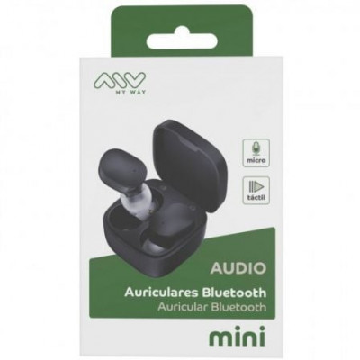 Auriculares Bluetooth Myway Bluetooth Mini Touch Control MWHPH0035 con estuche de carga/ Autonomía 3.5h/ Negros