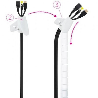 Organizador de Cables en Espiral Nanocable 10.36.0001-W/ 1m