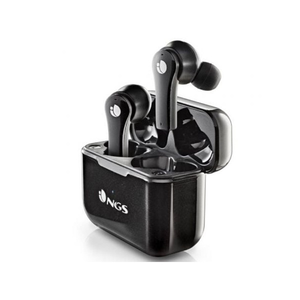 Auriculares Bluetooth NGS Ártica Bloom con estuche de carga/ Autonomía 6h/ Negros