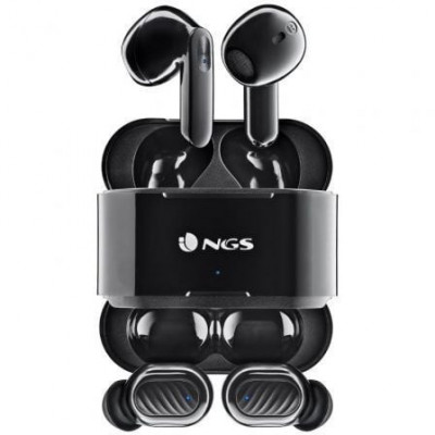 Auriculares Bluetooth NGS Ártica Duo con estuche de carga/ Autonomía 5h/ Negros