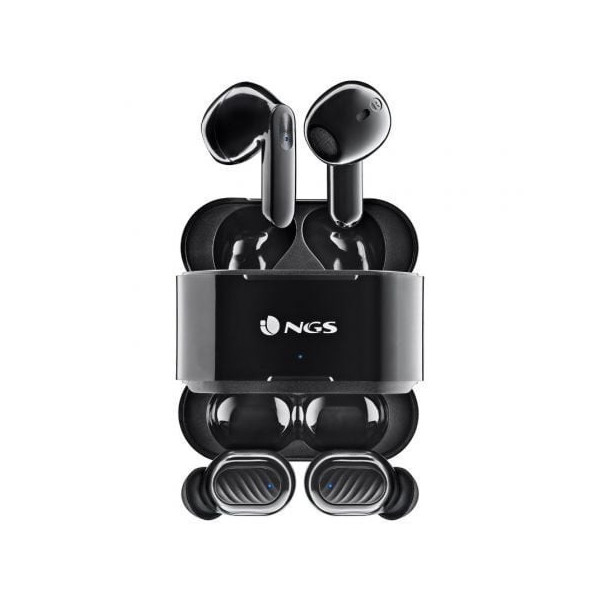 Auriculares Bluetooth NGS Ártica Duo con estuche de carga/ Autonomía 5h/ Negros