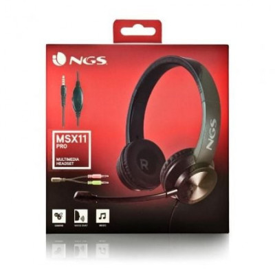 Auriculares NGS MSX 11 Pro/ con Micrófono/ Jack 3.5/ Negros