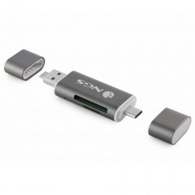 Lector de Tarjetas Externo NGS ALLY READER/ USB 2.0/ USB Tipo-C / Micro USB