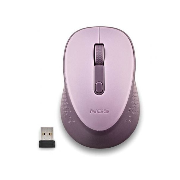 Ratón Inalámbrico NGS Dew Lilac/ Hasta 1600 DPI/ Lila