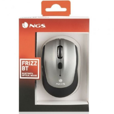 Ratón Inalámbrico por Bluetooth NGS FrizzBT/ Hasta 1600 DPI/ Gris