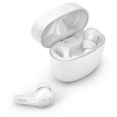 Auriculares Bluetooth Philips TAT2206 con estuche de carga/ Autonomía 6h/ Blancos