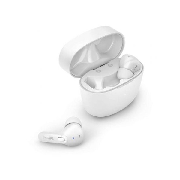 Auriculares Bluetooth Philips TAT2206 con estuche de carga/ Autonomía 6h/ Blancos