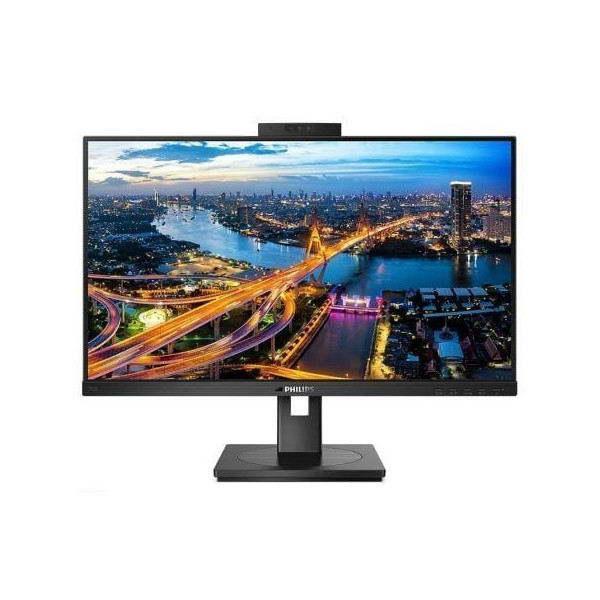 Monitor Profesional Philips 242B1H 23.8"/ Full HD/ Webcam/ Multimedia/ Regulable en altura/ Negro