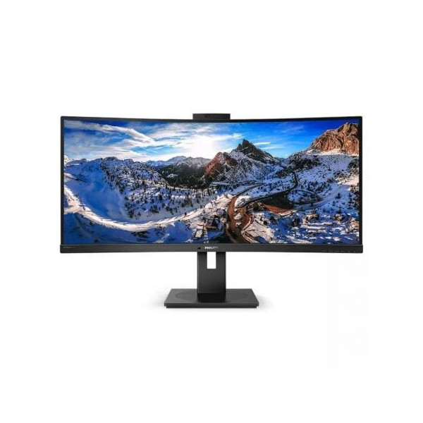 Monitor Profesional Ultrapanorámico Curvo Philips 346P1CRH 34"/ WQHD/ Webcam/ Multimedia/ Regulable en altura/ Negro