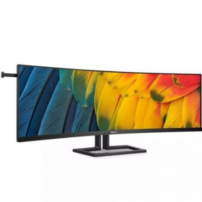 Monitor Profesional Curvo Philips 45B1U6900C 44.5"/ Dual QHD/ Multimedia/ Regulable en altura/ Negro