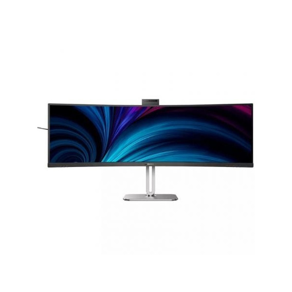 Monitor Profesional Curvo Philips 49B2U5900CH 48.8"/ Dual QHD/ Webcam/ Multimedia/ Regulable en altura/ Plata y Negro