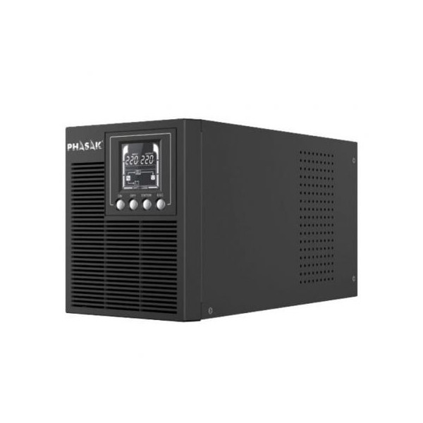 SAI Online Phasak 1000 VA Online LCD/ 1000VA-900W/ 3 Salidas/ Formato Torre