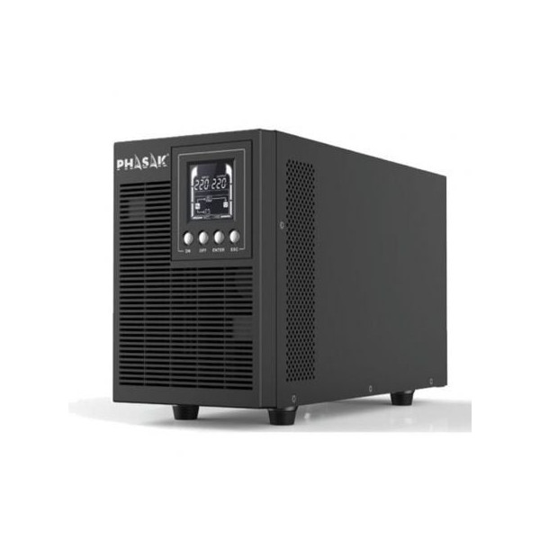 SAI Online Phasak 2000 VA Online LCD/ 2000VA-1800W/ 4 Salidas/ Formato Torre