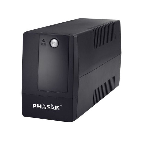 SAI Línea Interactiva Phasak Basic Interactive 800 VA/ 800VA-480W/ 2 Salidas/ Formato Torre