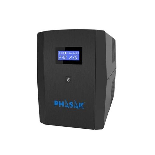 SAI Línea Interactiva Phasak SIRIUS 1260 VA Interactive/ 1260VA-720W/ 4 Salidas/ Formato Torre