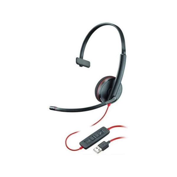 Auriculares Plantronics Blackwire C3210/ con Micrófono/ USB/ Negros