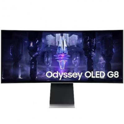 Smart Monitor Gaming Ultraparonámico Curvo Samsung OdysseyG8 S34BG850SU 34"/ UWQHD/ Smart TV/ 0.1ms/ 175Hz/ OLED/ Regulable en a