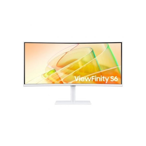 Monitor Profesional Ultraparonámico Curvo Samsung ViewFinity S6 S34C650TAU 34"/ UWQHD/ Multimedia/ Regulable en altura/ Blanco