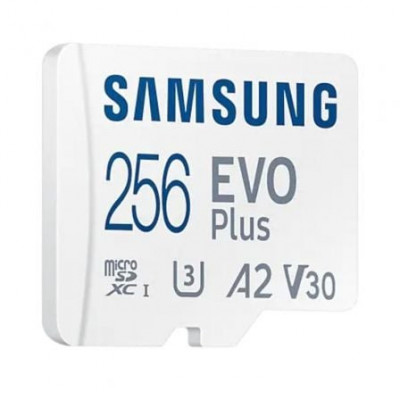 Tarjeta de Memoria Samsung EVO Plus 2021 256GB microSD XC con Adaptador/ Clase 10/ 130MBs