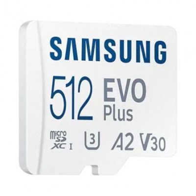 Tarjeta de Memoria Samsung EVO Plus 2021 512GB microSD XC con Adaptador/ Clase 10/ 130MBs