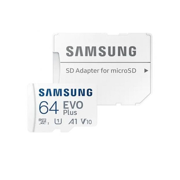 Tarjeta de Memoria Samsung EVO Plus 2021 64GB microSD XC con Adaptador/ Clase 10/ 130MBs