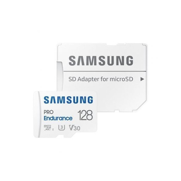 Tarjeta de Memoria Samsung Pro Endurance 128GB microSD XC con Adaptador/ Clase 10/ 100MBs