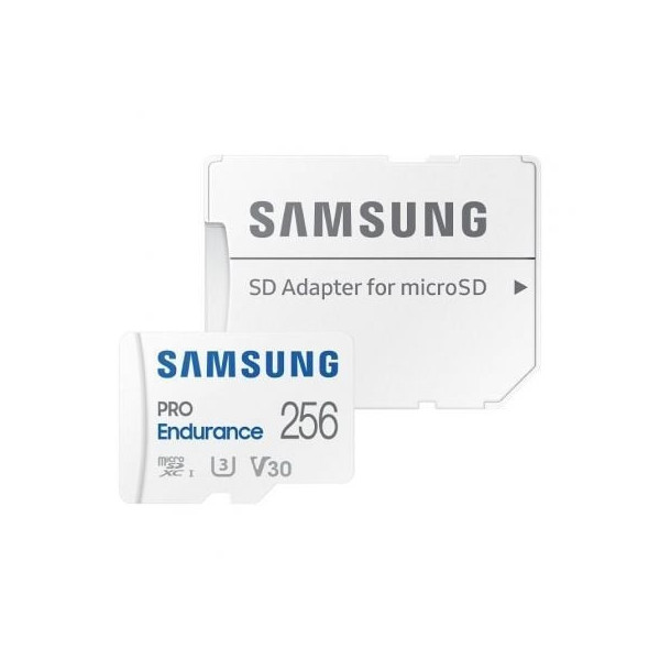 Tarjeta de Memoria Samsung Pro Endurance 256GB microSD XC con Adaptador/ Clase 10/ 100MBs