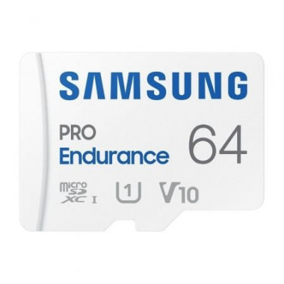 Tarjeta de Memoria Samsung Pro Endurance 64GB microSD XC con Adaptador/ Clase 10/ 100MBs