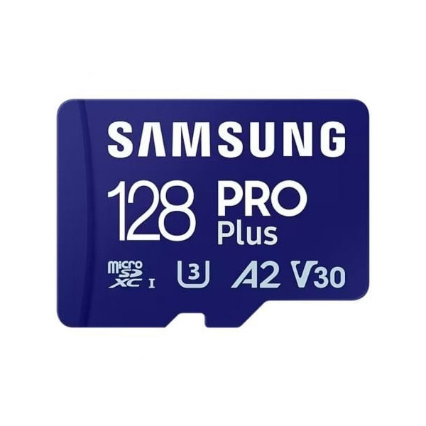 Tarjeta de Memoria Samsung PRO Plus 2023 128GB microSD XC/ Clase 10/ 180MBs