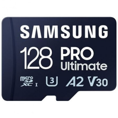 Tarjeta de Memoria Samsung Pro Ultimate 128GB microSD XC con Adaptador/ Clase 10/ 200MBs