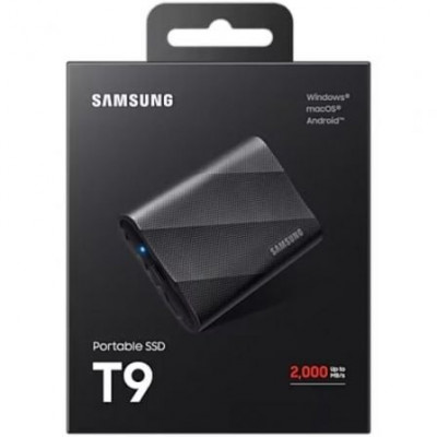 Disco Externo SSD Samsung Portable T9 4TB/ USB 3.2/ Negro