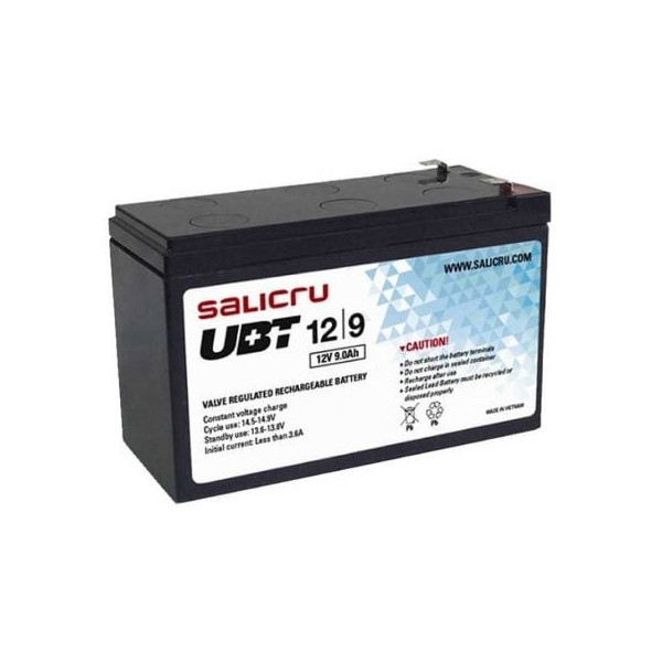 Batería Salicru UBT 12/9 compatible con SAI Salicru según especificaciones