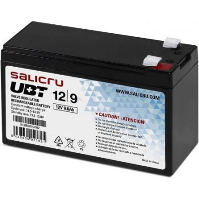 Batería Salicru UBT 12/9 compatible con SAI Salicru según especificaciones