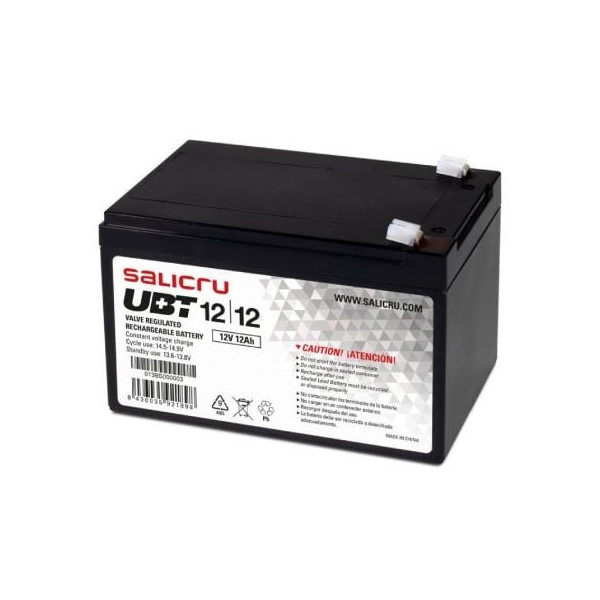 Batería Salicru UBT 12/12 compatible con SAI Salicru según especificaciones