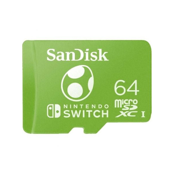 Tarjeta de Memoria SanDisk Nintendo Switch 64GB microSD XC UHS-I/ Clase 10/ 100MBs