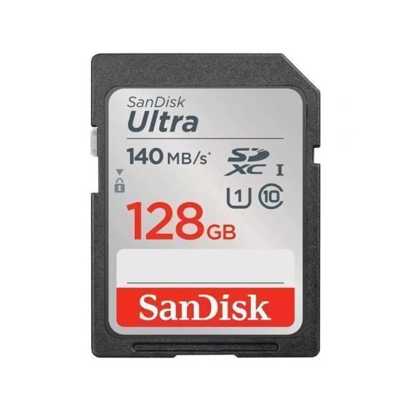 Tarjeta de Memoria SanDisk Ultra 128GB SD HC UHS-I - SDXC/ Clase 10/ 140MBs