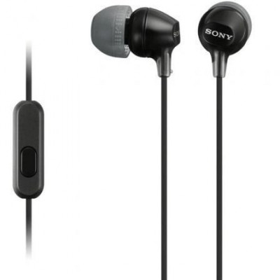 Auriculares Intrauditivos Sony MDR-EX15AP/ con Micrófono/ Jack 3.5/ Negros