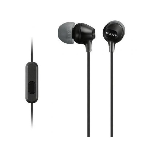 Auriculares Intrauditivos Sony MDR-EX15AP/ con Micrófono/ Jack 3.5/ Negros